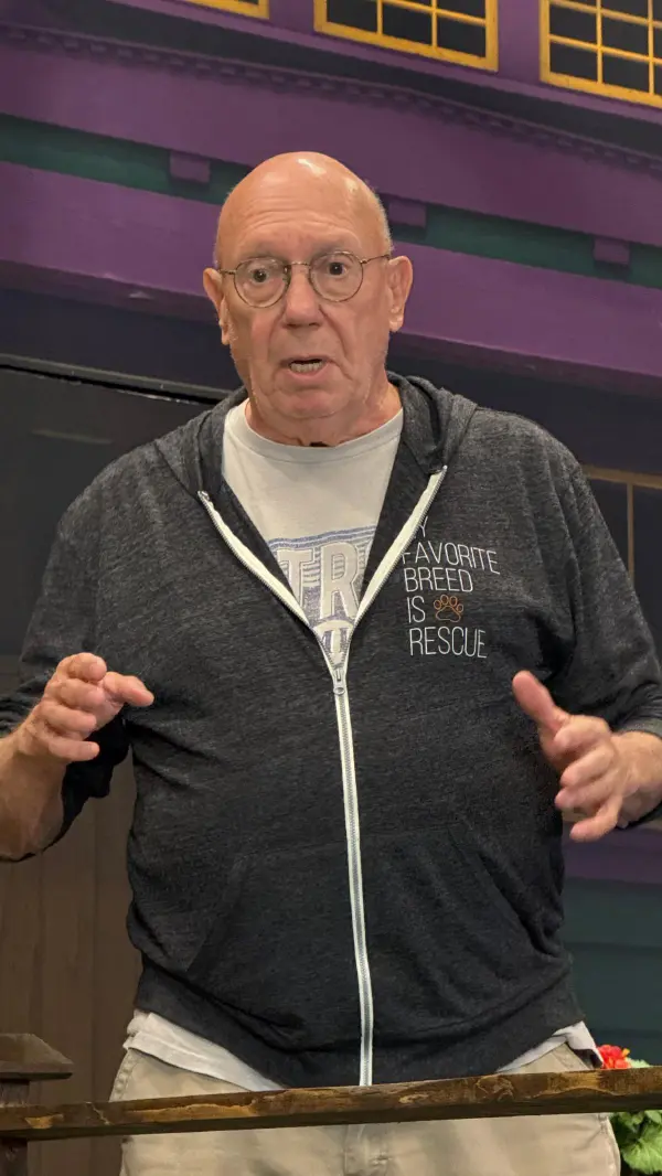 Dann Florek in rehearsal